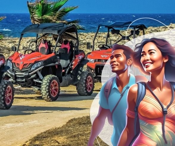 Off-road buggy on Lanzarote volcanic terrain Tourism Bureau Marketing