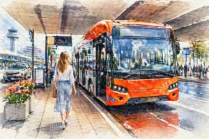 amsterdam-airport-express-bus-397-watercolor