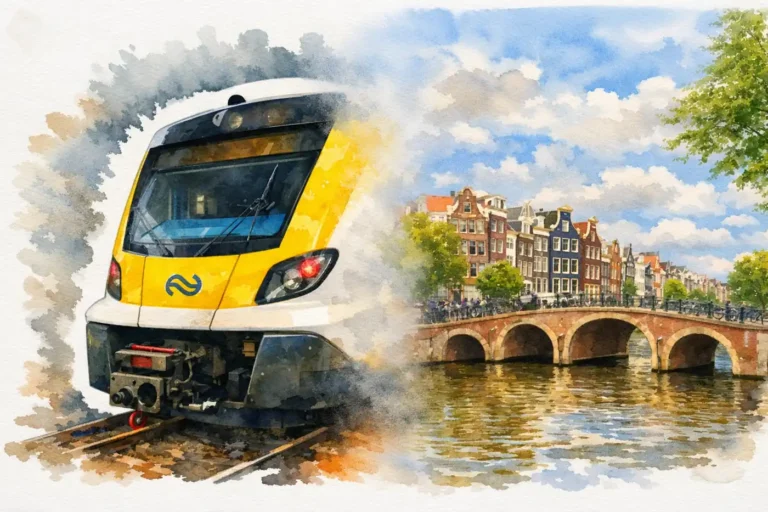 amsterdam-airport-train-watercolor