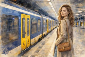amsterdam-schiphol-train-transfer-watercolor