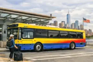 newark-airport-express-bus-new-york-watercolor