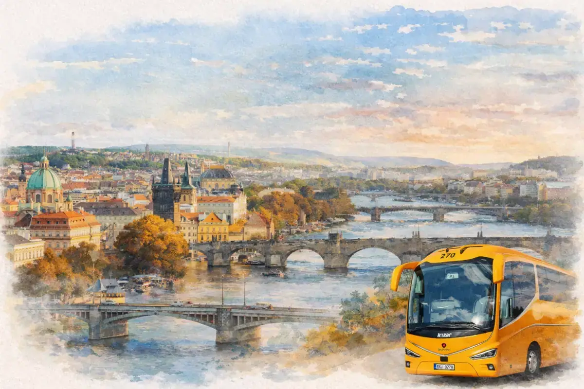 prague-airport-bus-watercolor-horizontal