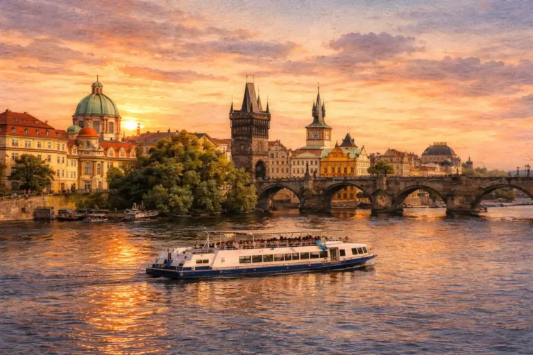 prague-river-cruise-sunset-watercolor