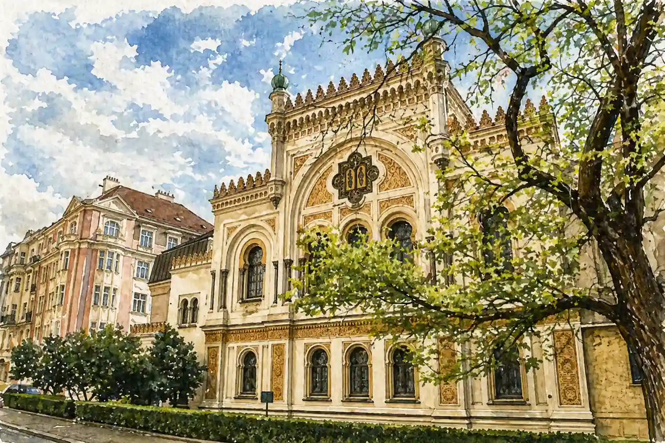 prague-spanish-synagogue-watercolor