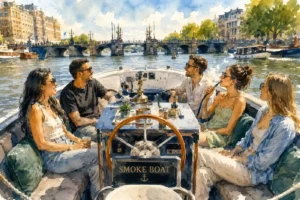amsterdam-smoke-boat-canal-cruise-watercolor(1)