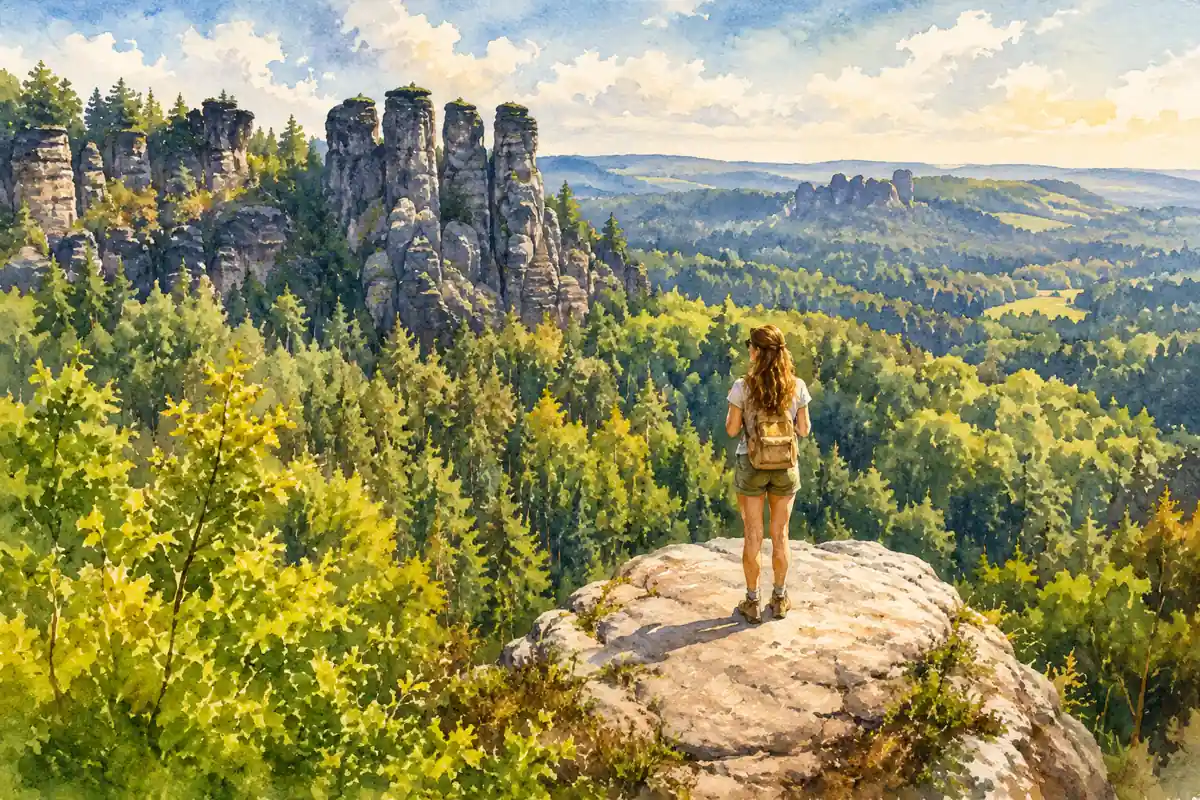 bohemian-switzerland-hiking-girl-watercolor