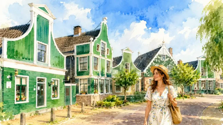 dutch-village-watercolor-girl-wordpress-header