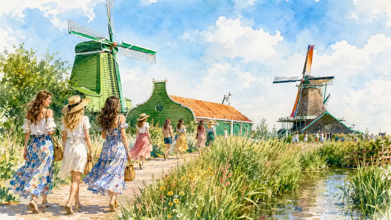 dutch-windmills-watercolor-girls-wordpress-header
