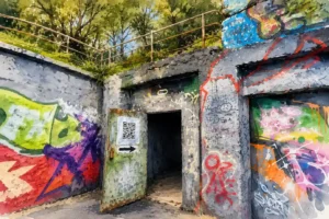 prague-nuclear-bunker-entrance-watercolor
