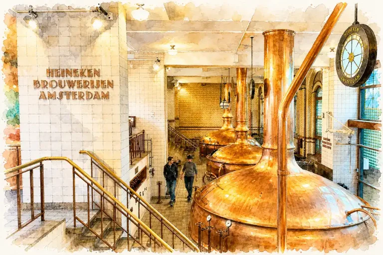 heineken-brewery-amsterdam-watercolor-interior