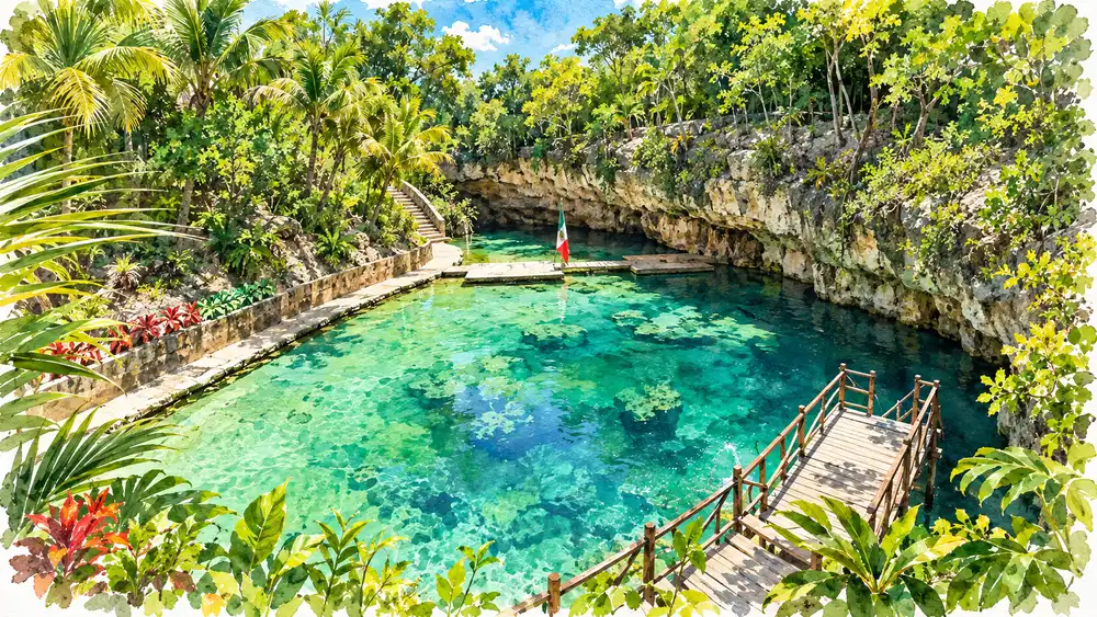 cancun-cenote-jungle-watercolor