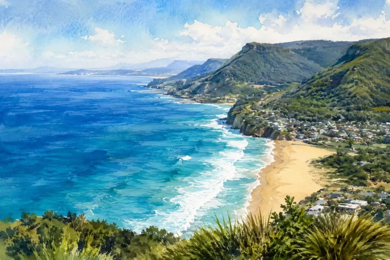 sydney-coastal-panorama-watercolor