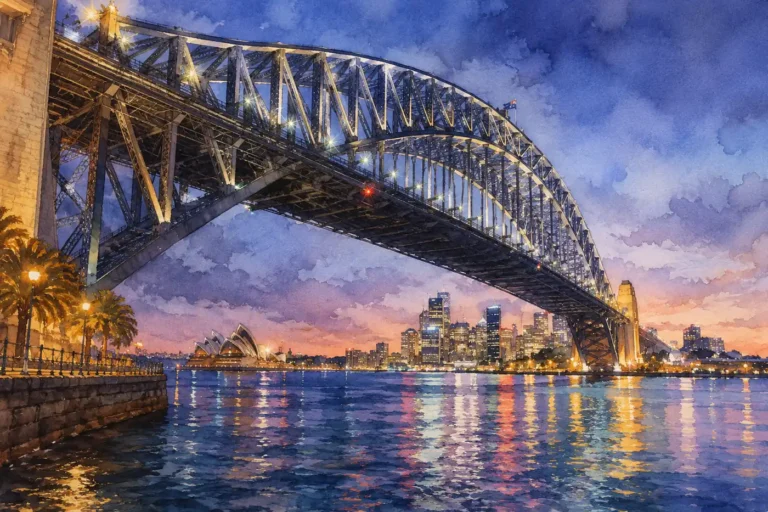 sydney-harbour-bridge-watercolor